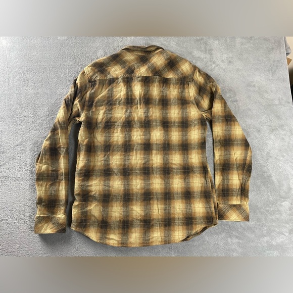 Billabong Flannel Shirt Mens L Brown Earth Tones Plaid Button Long Sleeve Beach - Picture 13 of 13